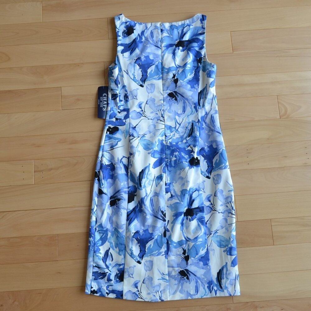 NWT Chaps Sleeveless Midi Dress Floral Size 8 - Picture 4 of 4